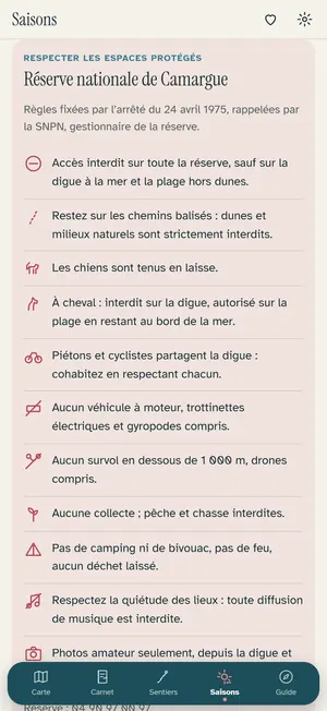 Le respect des espaces protégés